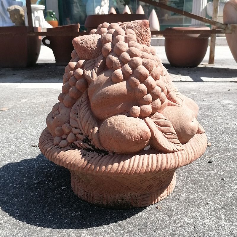 CESTO FRUTTA IN TERRACOTTA TOSCANA TERMINALE CENTRO TAVOLA